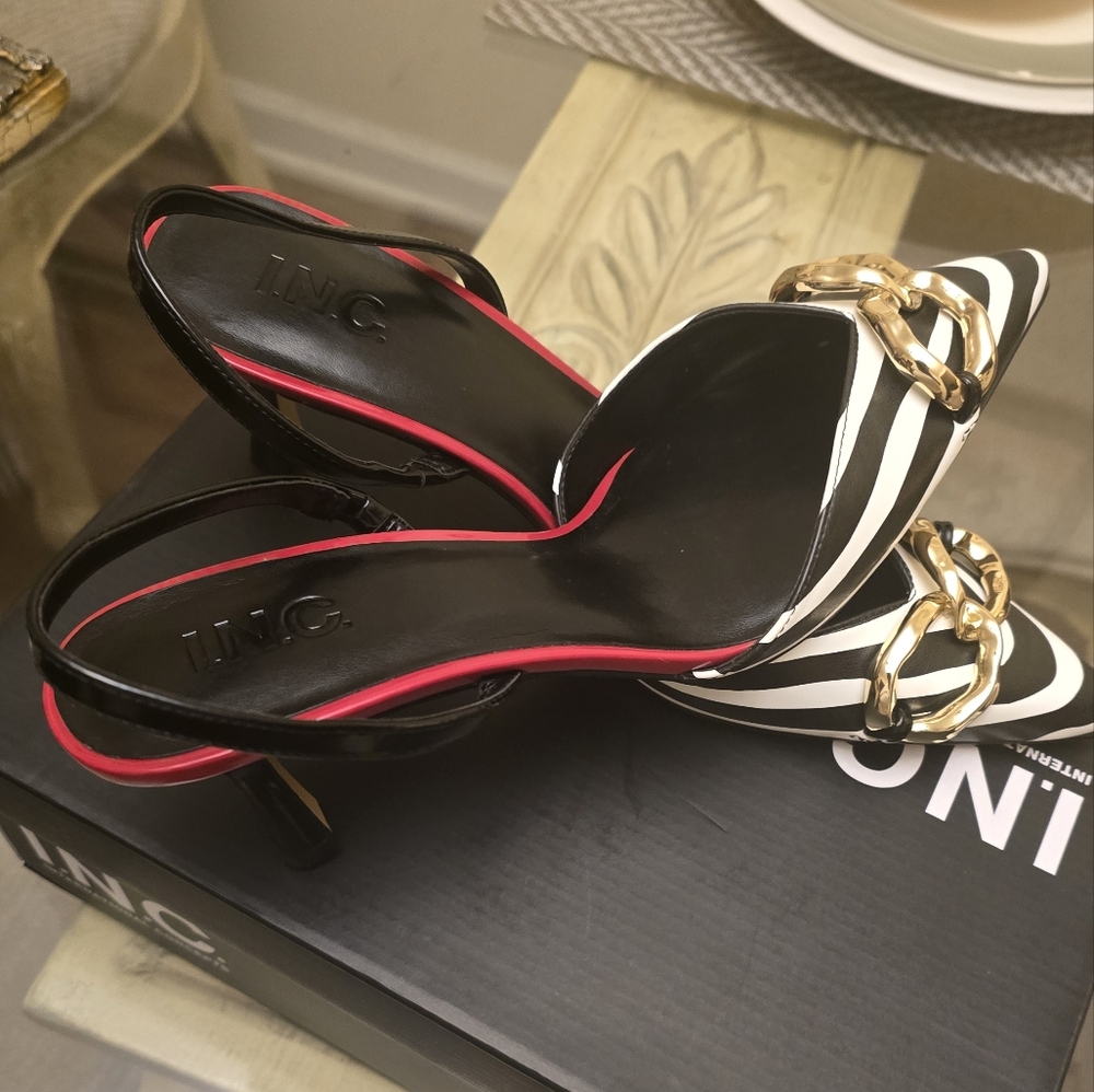 Zebra Slingback Pumps